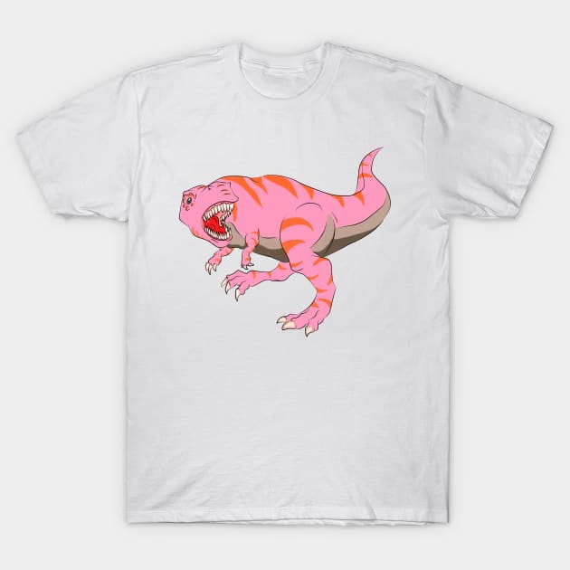 Pink T-Rex T-Shirt by lostatom